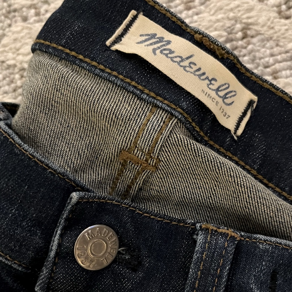NWOT Madewell dark wash straight leg skinny jeans, sz 26